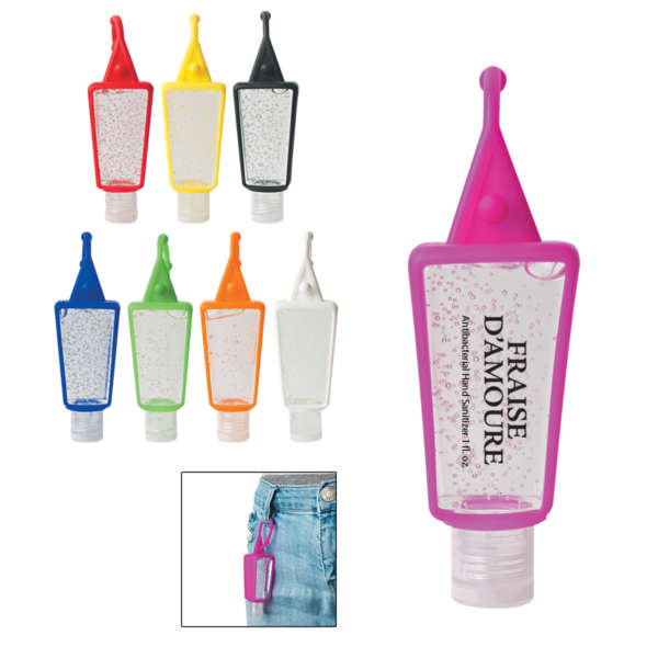 1 OZ. HAND SANITIZER IN SILICONE HOLDER - Image 2