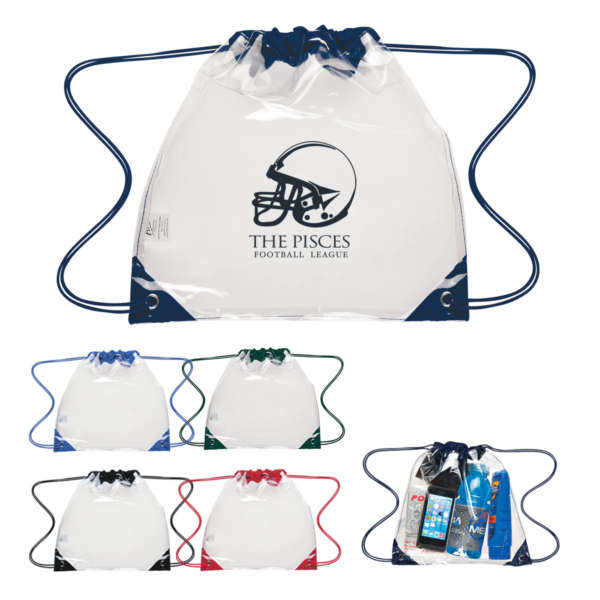 TOUCHDOWN CLEAR DRAWSTRING BACKPACK - Image 2