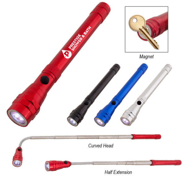 TELESCOPIC ALUMINUM FLASHLIGHT WITH MAGNET - Image 2